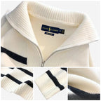 RL – Maglione a Righe con Zip a Quarto