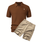 RL - Set con polo a V e chino in cotone