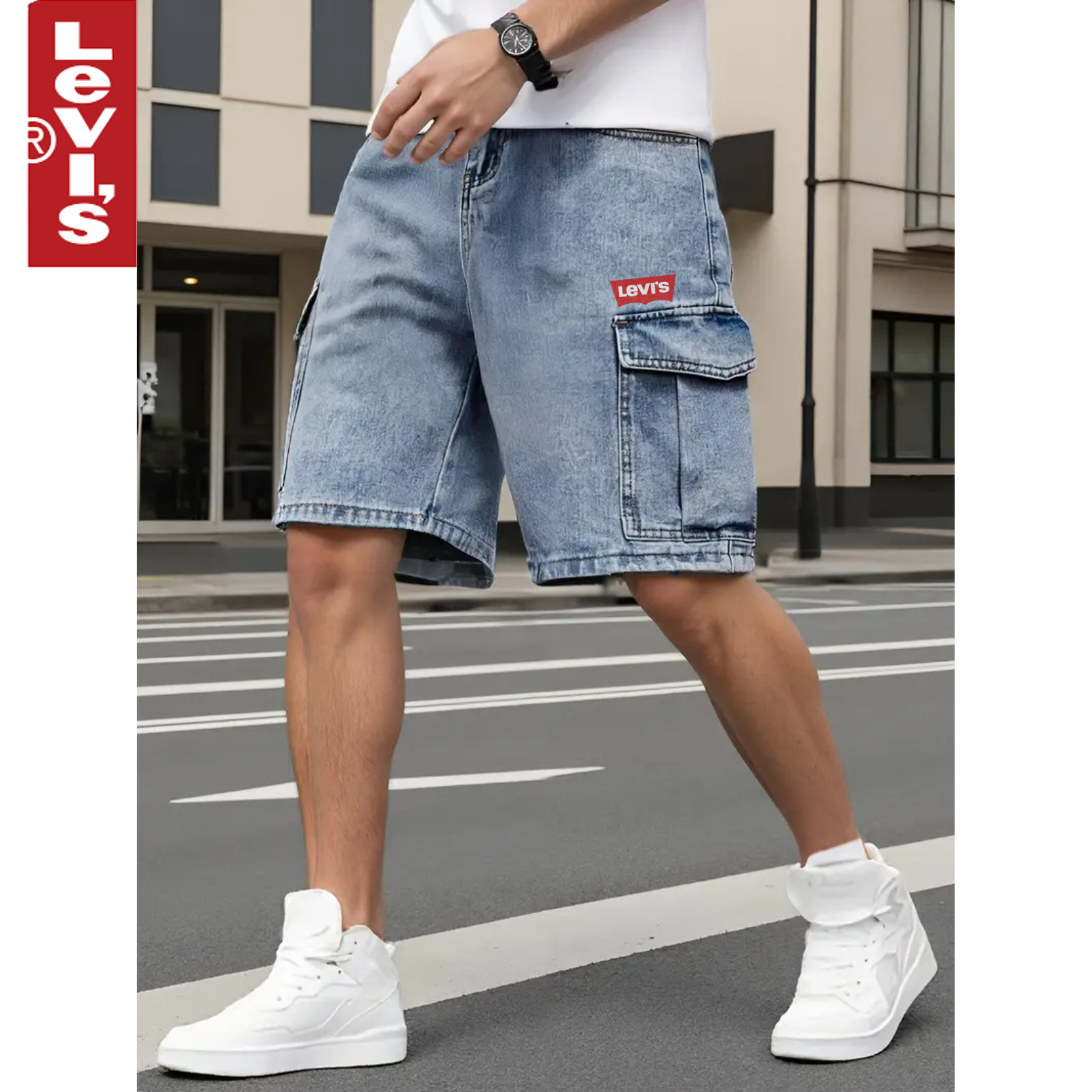 Lev's Pantaloncini in denim dalla vestibilità classica - Edizione estiva