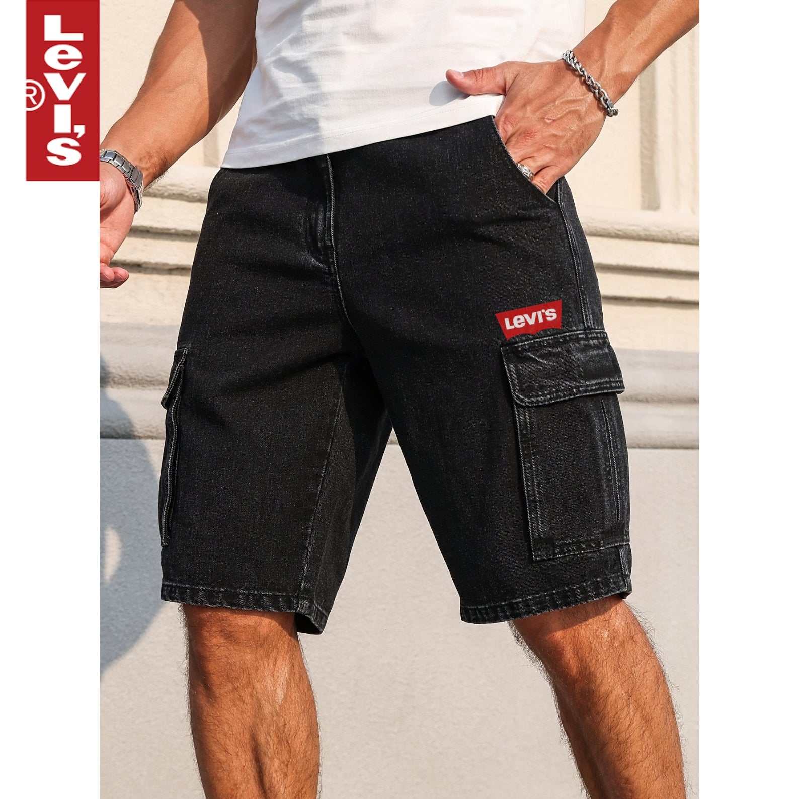 Lev's Pantaloncini in denim dalla vestibilità classica - Edizione estiva