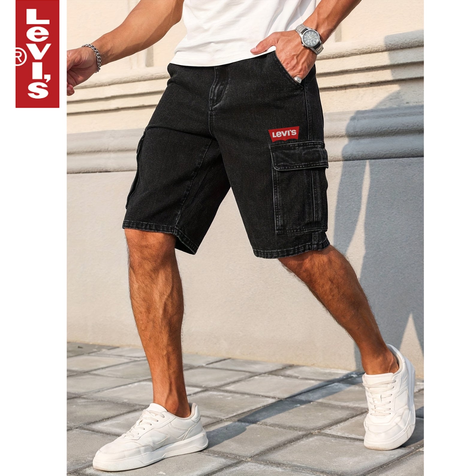 Lev's Pantaloncini in denim dalla vestibilità classica - Edizione estiva