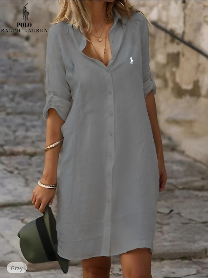 RL™ | Abito camicia essenziale in lino e cotone (Pezzi limitati)