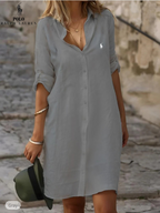 RL™ | Abito camicia essenziale in lino e cotone (Pezzi limitati)