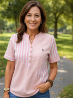 RL™ | Camicia in lino e cotone – Scollo a V (Ultimi pezzi)