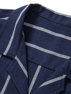 Completo da uomo con camicia e pantaloncini cubani a righe